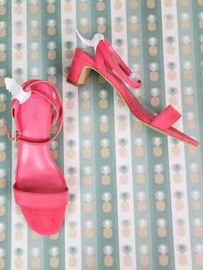 J.Crew Factory Sueded Strappy-Heel Sandal